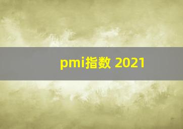 pmi指数 2021